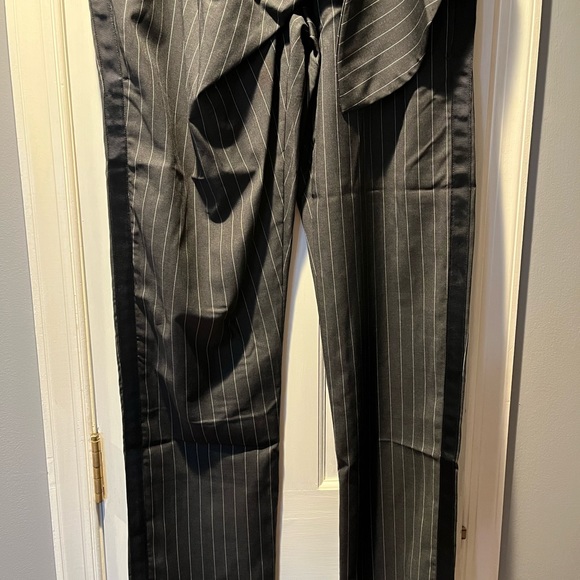 Men’s J.W. ANDERSON Wool Grey Pinstripe Trousers w/Side Panel SS 2015 - Picture 8 of 13